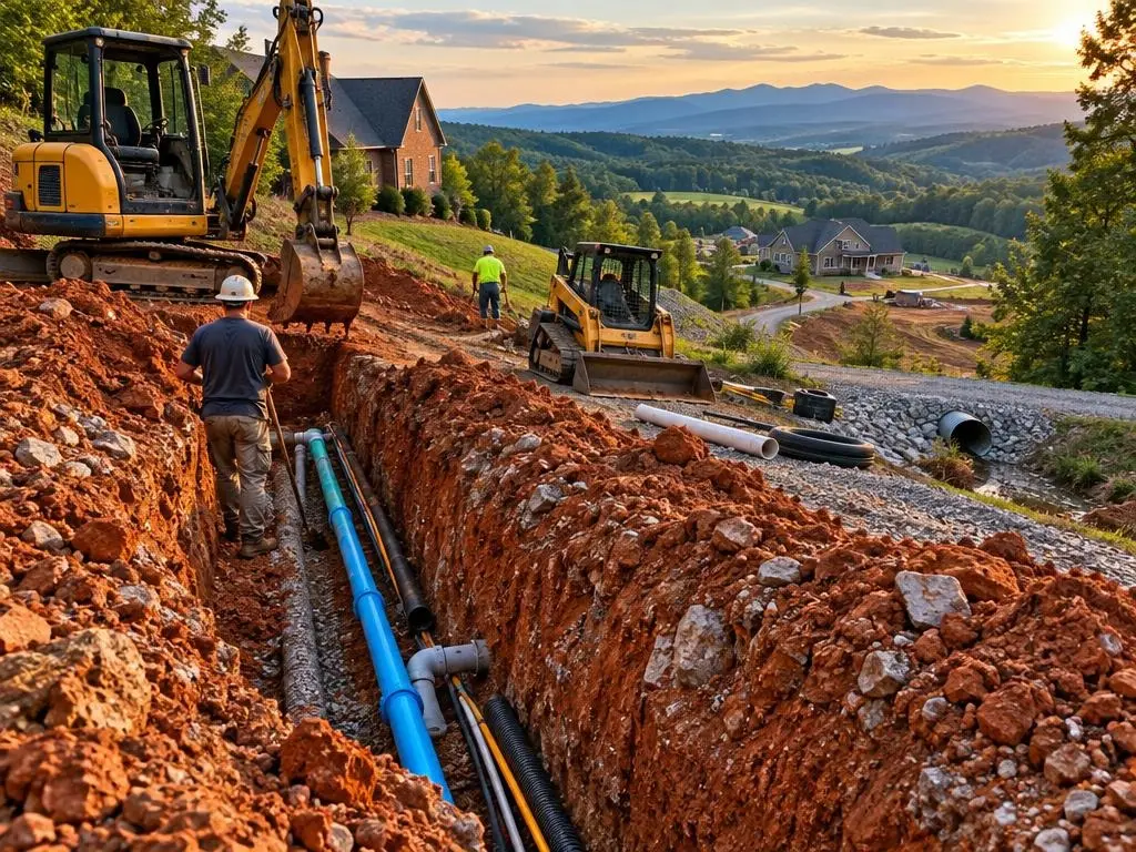 Water, Sewer & Electrical Trenches in Knoxville, TN